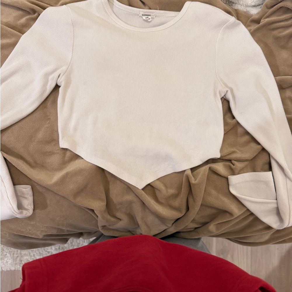 Garage Cream Crop Top